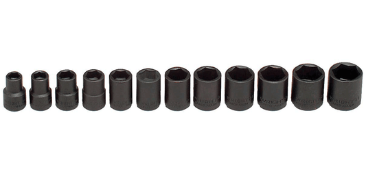 3/8" Dr. Wright #356 12 Pc. Impact Metric Socket Set 8-19mm 6 Pt (356WR)