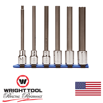 1/2" Drive 6 Piece Metric Long Hex Socket Set (454WR)