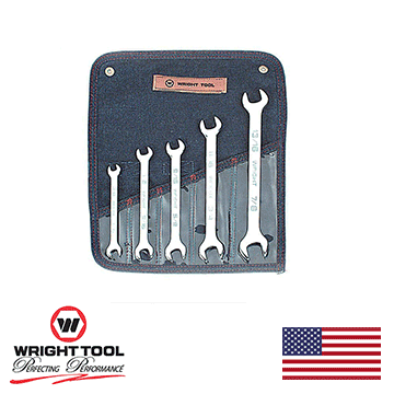 5 Piece Open End Full Polish Wrenches 3/8" - 7/8" (735WR)