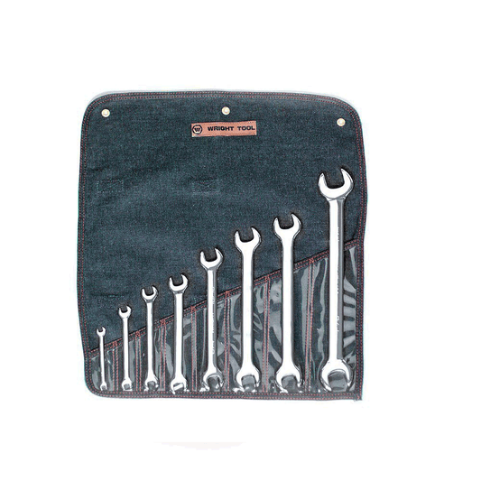 8 Piece Open End Wrench Set Full Polish 1/4" - 1-1/4" (738WR)