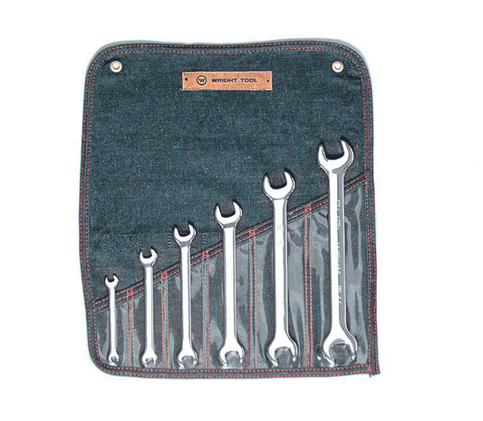 6 Piece Open End Wrench Set Full Polish 1/4" - 15/16" (736WR)