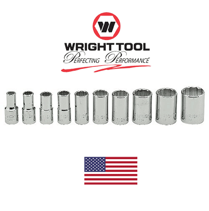 1/4" Drive 10 Piece 12 Point Standard Socket Set (209WR)