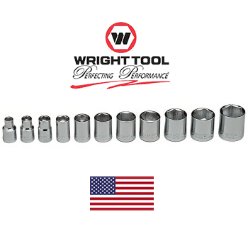 11 Pc. 6 Pt. 3/8" Dr. Wright Std. Socket Set 1/4 - 7/8  (312WR)