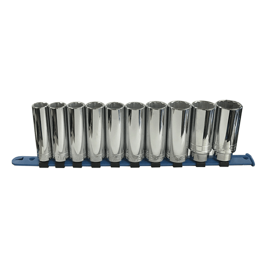 1/2" Dr. Wright Socket Set #473 10 Pc. 12 Pt. Deep Metric 16-26MM (473WR)