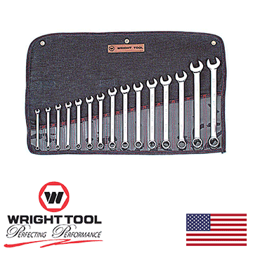 15 Piece Full Polish Metric Combination Wrench Set 7mm-22mm 12 Point (952WR)